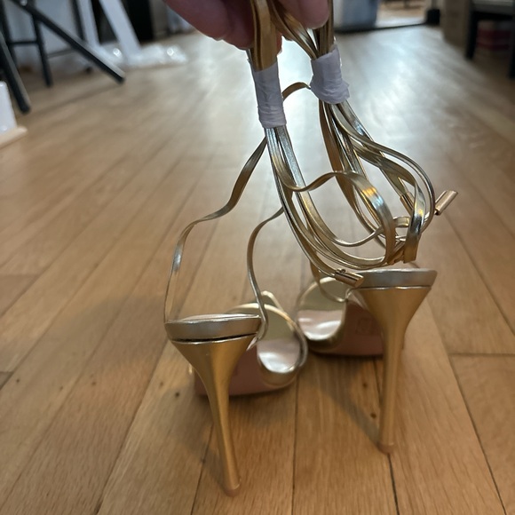 Gold lace up heels - Picture 2 of 3